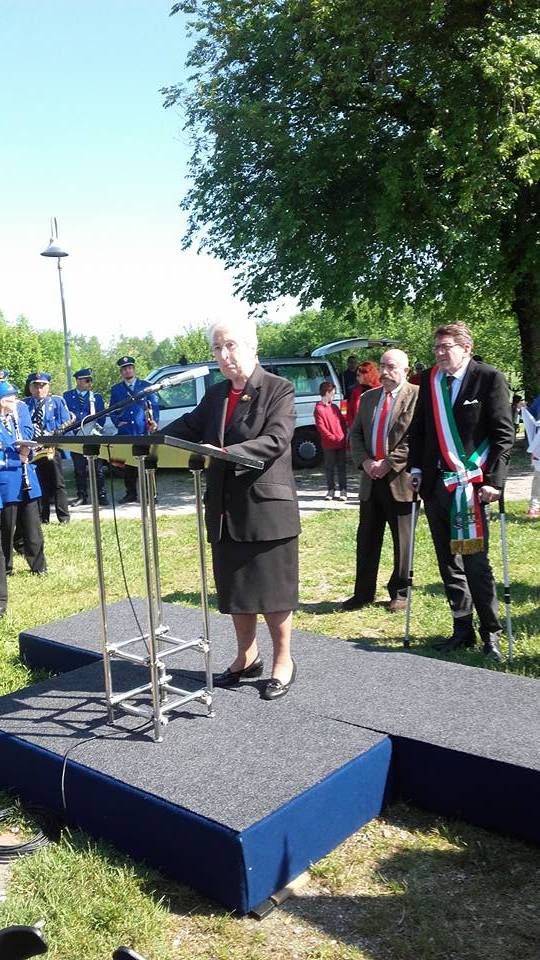 Inaugurazione stele dedicata a Gina Borellini